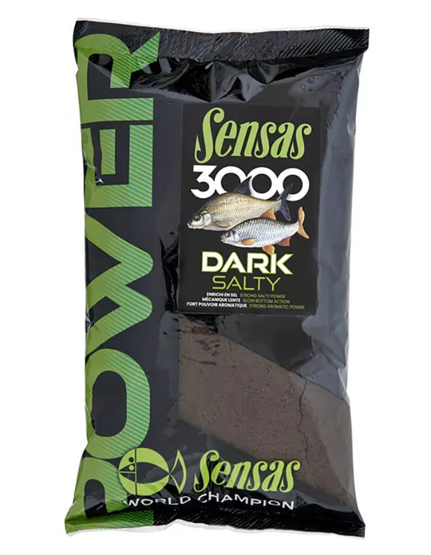 Novinka | Krmivo SENSAS 3000 Power Dark Salty