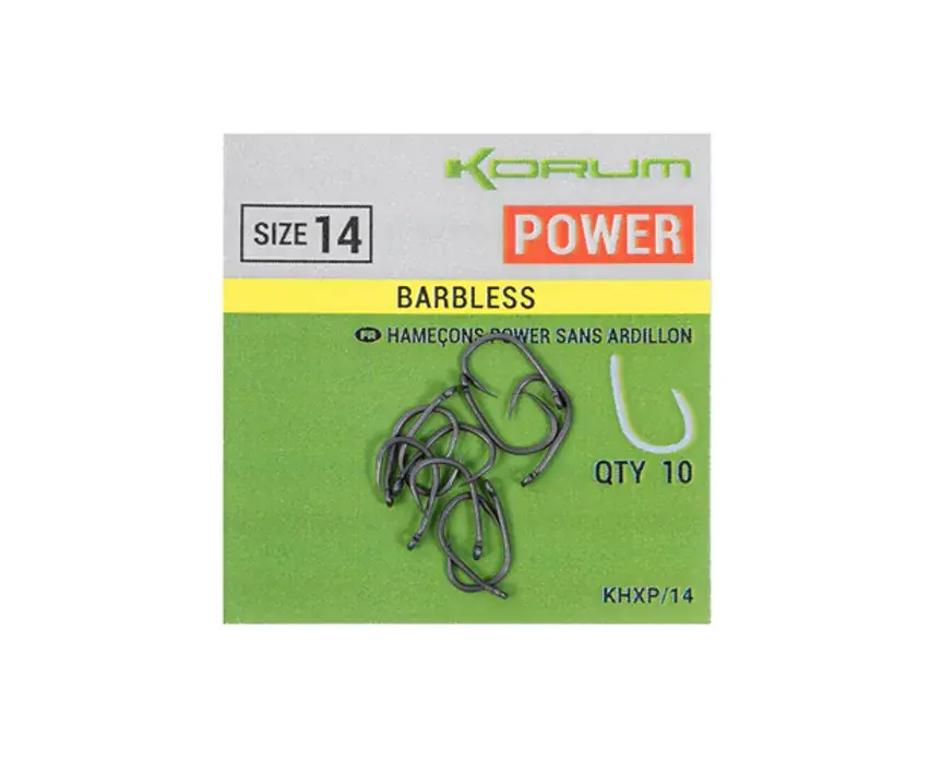 Korum Háčky Xpert Power Hooks - Barbless 10ks | Velmi oblíbený produkt