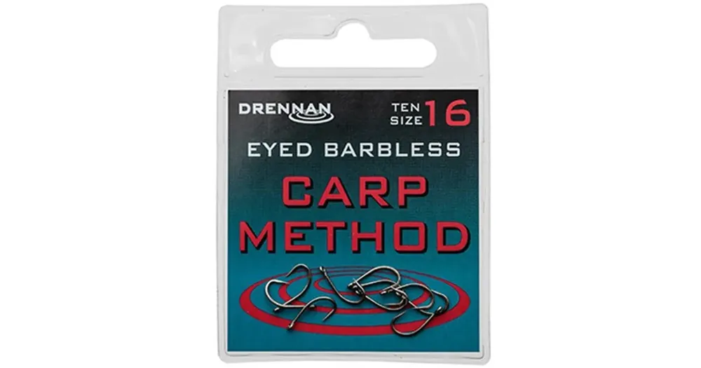 Drennan háčky bez protihrotu Eyed Carp Method Barbless vel. 10 | Lze objednat