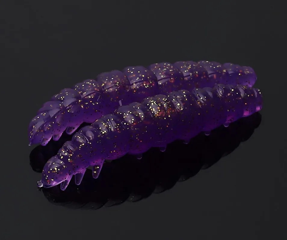Libra Lures Larva Purple with glitter - Přímo od výrobce