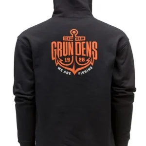 Grundéns Mikina Displacement DWR Hoodie Logo Anchor Black | Jen po omezenou dobu