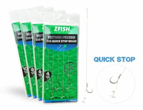 Zvýhodněná cena | ZFISH Návazec Method Feeder Rig Quick Stop Braid vel.8