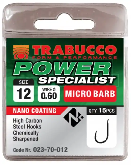 Nabídka - 15ks - Háčky Trabucco Power Specialist Micro Barb Velikost 16