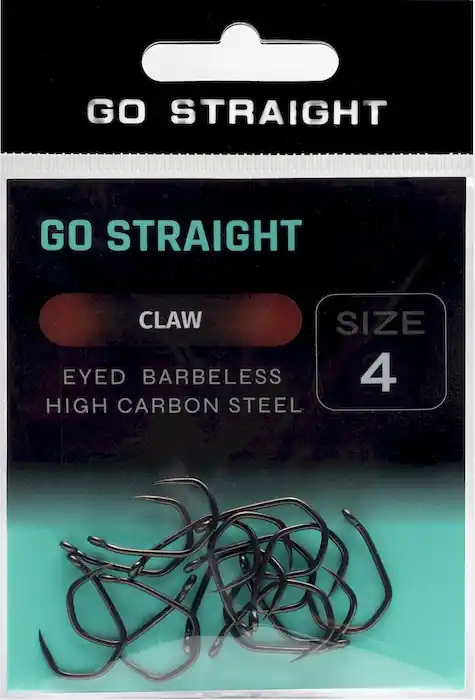 K dispozici | 10ks - Háčky Go Straight Claw Barbless Velikost 4