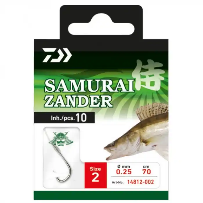 10ks - Háčky Daiwa Samurai Candát Velikost 1/0 - Koupit online