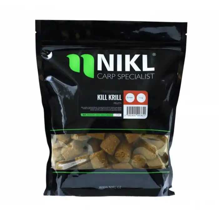 Pelety Nikl Kill Krill 18mm 1kg s Dírkou | Koupit online