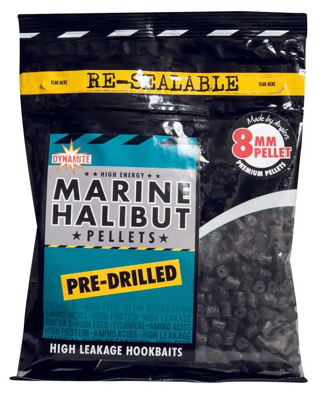 Pospěšte si | Pelety Dynamite Baits Předvrtané 14mm Marine Halibut 350g