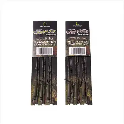 Profesionální kvalita | Gardner Návazce Camflex Helicopter Leadcore Leaders 35lb 3ks 1,5m Green (Zelená)
