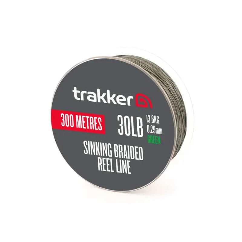Populární - TRAKKER Kmenová šňůra Sinking Braid Reel Line 60lb 27,2kg 0,41mm 300m