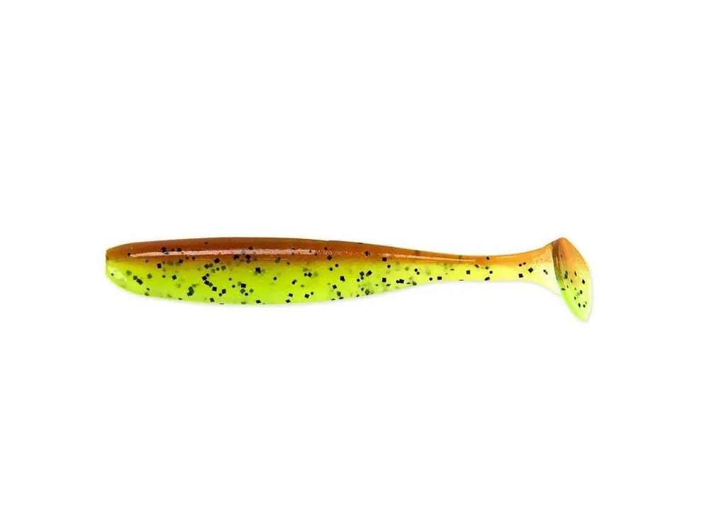 Nízká cena - Gumová Nástraha KEITECH Easy Shiner 6,5" Motoroil/Chartreuse 16,5cm 3ks