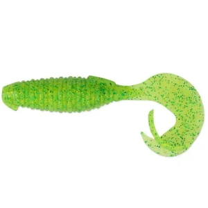 Doprodej zásob | KEITECH Gumová Nástraha Flapper Grub 4" - Lime Chartreuse 7ks 10cm