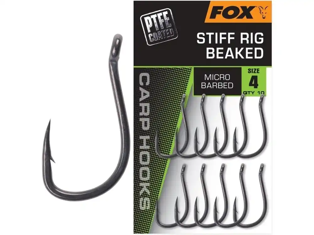 Vysoká kvalita | Fox Háčky Stiff Rig Beaked 10ks