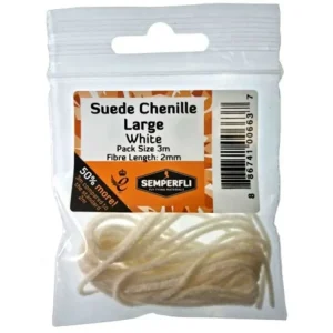 Semperfli Šenylka Suede Chenille Large White 2mm - Kvalitní produkt