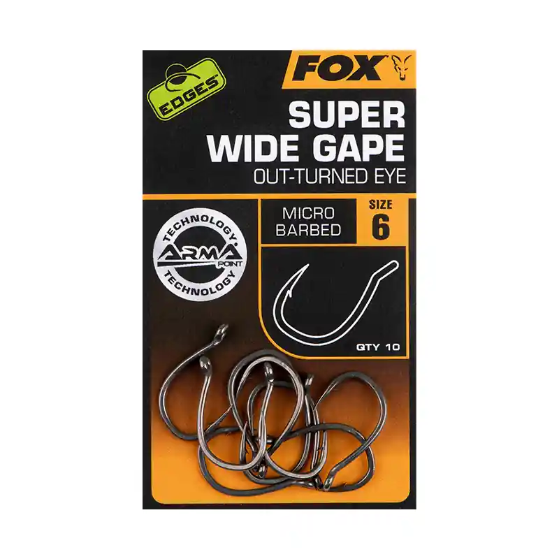 Fox International Háčky Armapoint Super Wide Gape (Outturned eye) - Size 4 | Skvělá cena